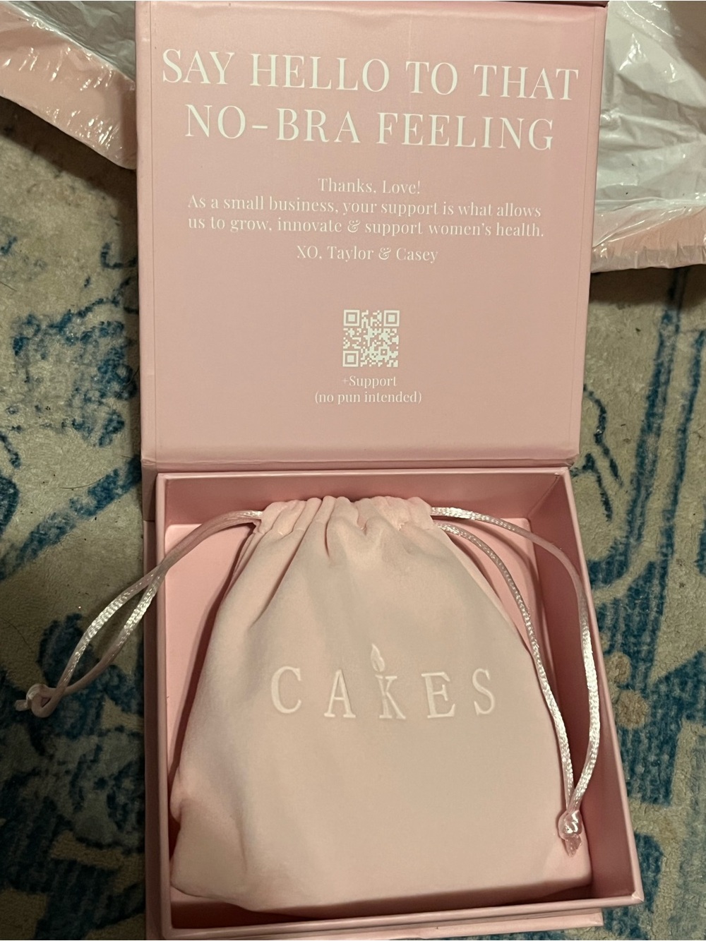 Cake Pink Branded Drawstring Pouch - Picture 2 of 3